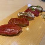 赤酢にぎり鮨と中華そばセット(巻き鮨・中華そば浜八)