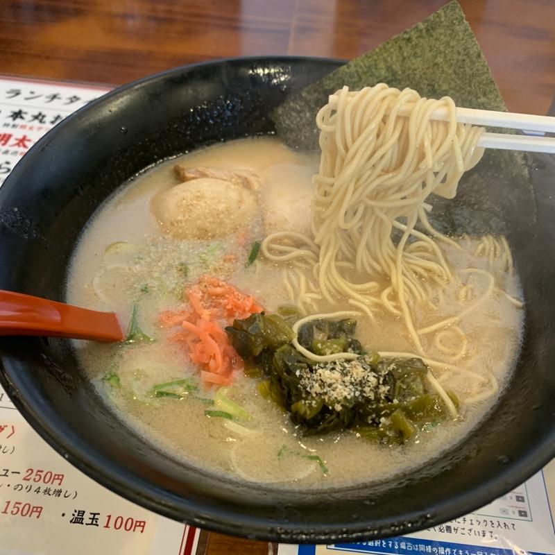 博多ラーメンバリカタ煮卵トッピング(博多ラーメン 本丸亭 刈谷店)