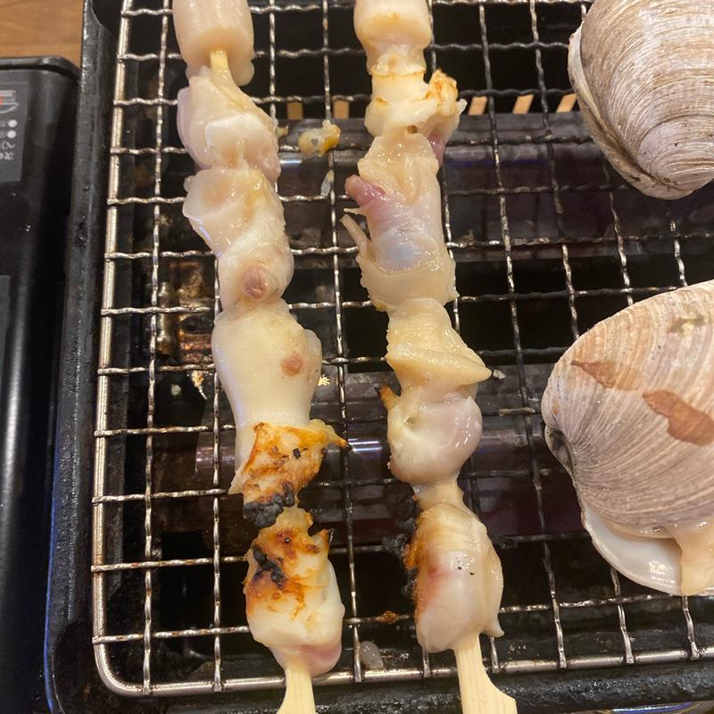 つぶ貝の串焼き(磯丸水産 長野駅前店)