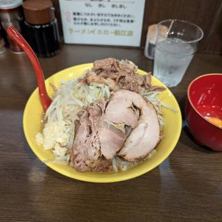 小ラーメン ほぐし豚 生卵(ラーメンイエロー狛江店)