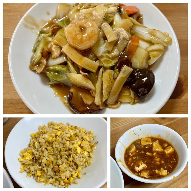 五目あんかけ焼きそば＋ミニチャーハン(中華酒場 麺屋)