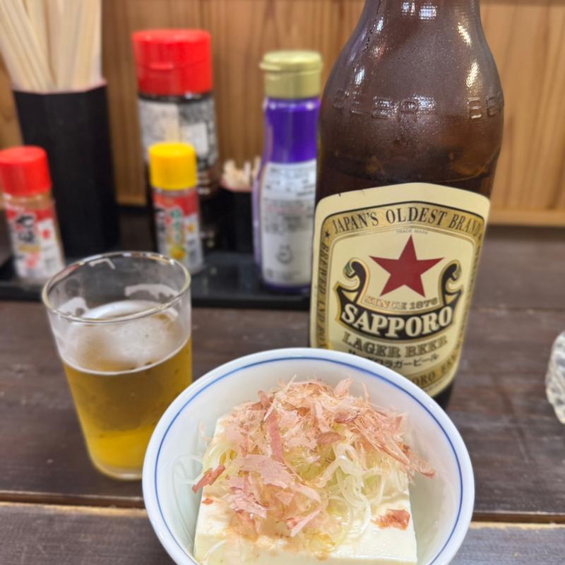 お通し冷奴＋ビール(DAI)