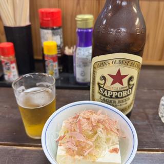 お通し冷奴＋ビール(DAI)