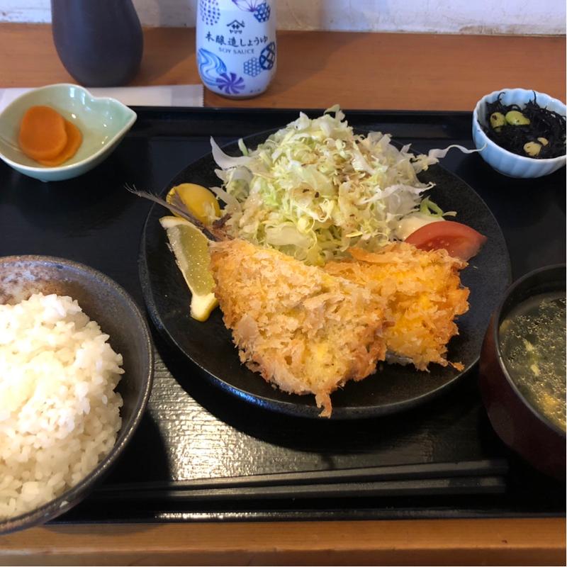 アジフライ定食(さかな食堂)