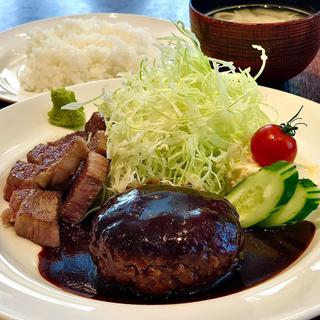 ハンバーグ&ステーキのミックスグリル(目白 旬香亭(シュンコウテイ))
