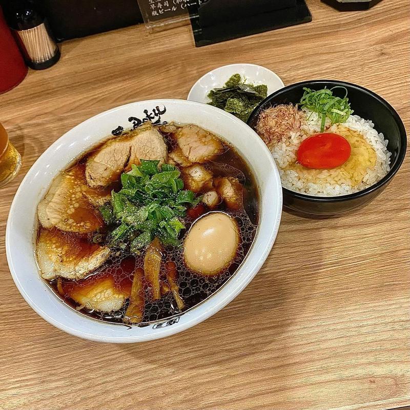 中華そば 並 肉増し 生玉子ご飯(麺屋 丈六)