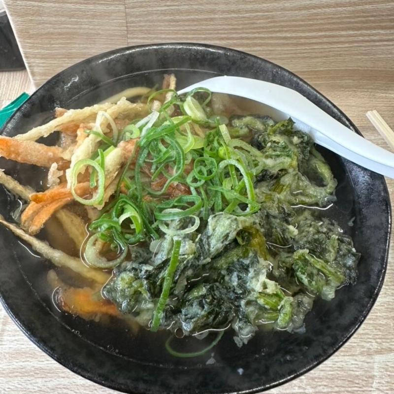 かけうどん+かき揚げ(やお八)