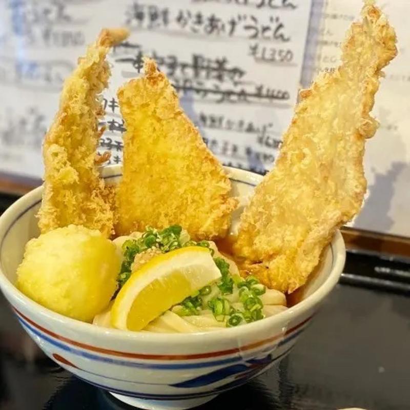 かしわ天玉ぶっかけ(うどんの大田萬)