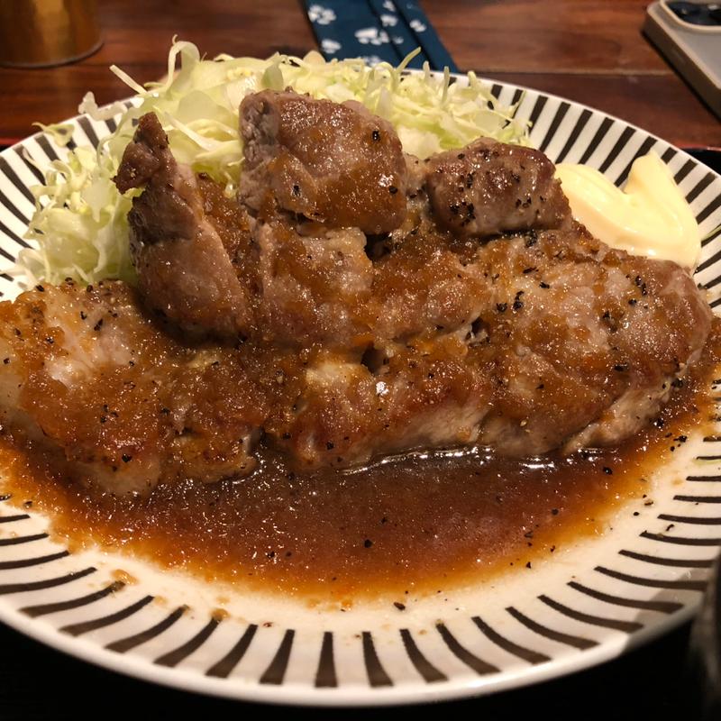 厚切りポーク生姜焼き定食(黄金屋 二子玉川店)