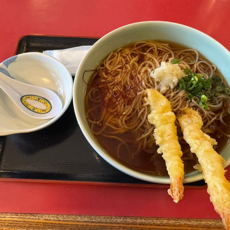 柚子おろしエビ天そば(うぐいす茶屋)