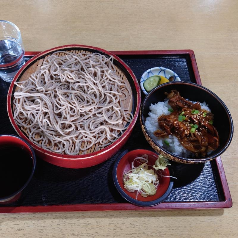 ミニカルビ丼セット(手打ち蕎麦柏屋 )