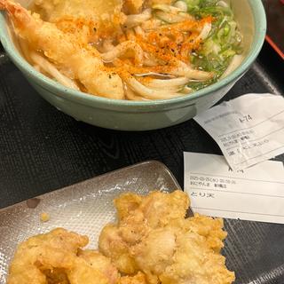 温天ぷらうどん大+とり天