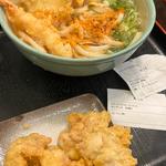 温天ぷらうどん大+とり天(おにやんま 新橋店)