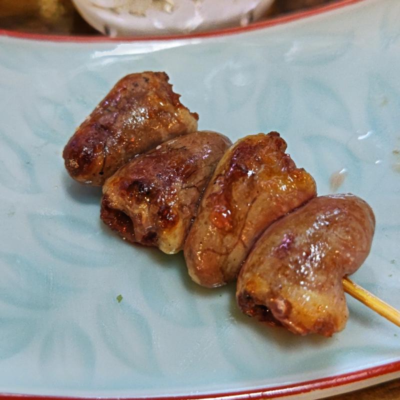 脂つきハツ(串焼きこはる たべもの横丁店)
