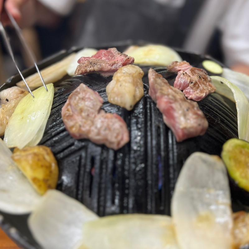 ジンギスカン野菜セット（ラムロース）(ジンギスカン羊はち 三軒茶屋店)