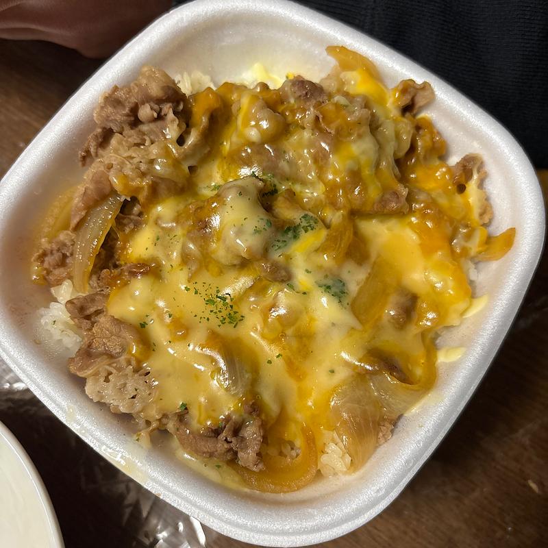 チーズ牛丼特盛(すき家 五泉東本町店 )