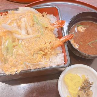 海老天とじ重