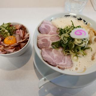 鶏そば+レアチャーシュー丼
