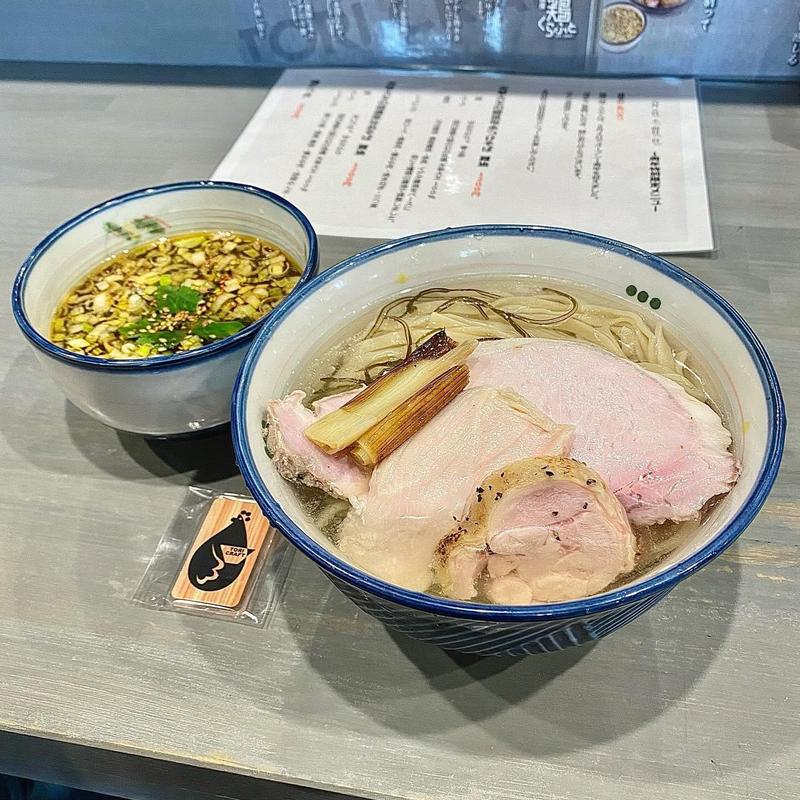 天草大王の鰹昆布水つけそば 醤油(麺房 鶏くらふと)