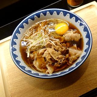 月見肉そば