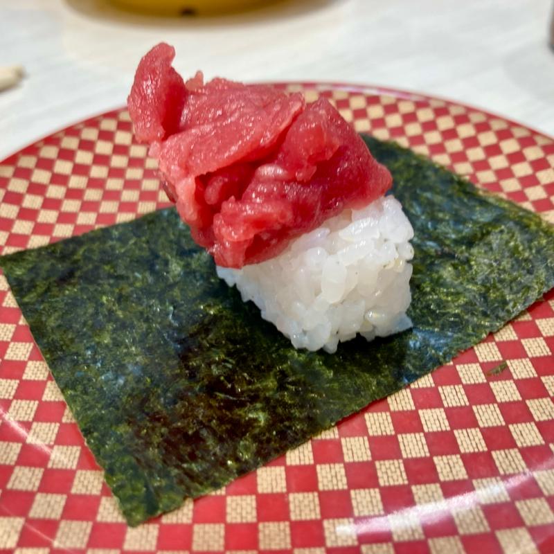 天然本鮪中落ち海苔包み(魚べい 西那須野南郷屋店 （ウオベイ）)