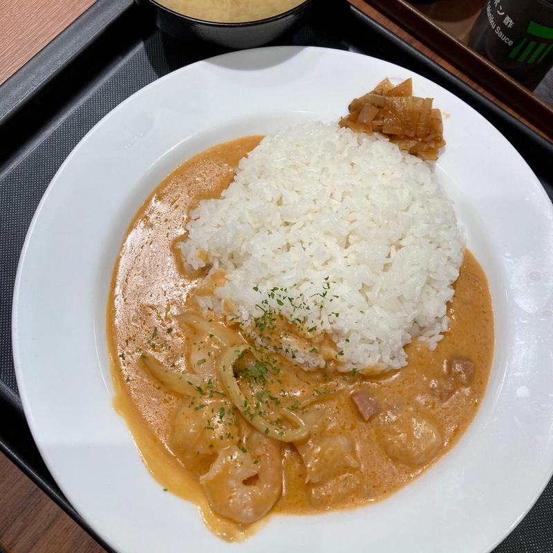 たっぷり海老のニューバーグソース　ライス大盛り(松屋 山科店 )