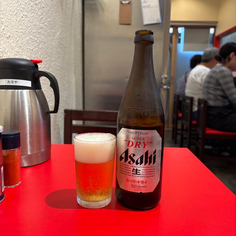 瓶ビール(アサヒ)(中華そば ふじい 新中野店)