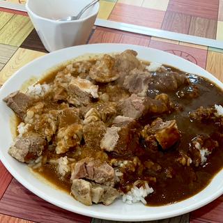 カレーライス(合い掛け)肉ダブル(喫茶 来夢（らいむ）)