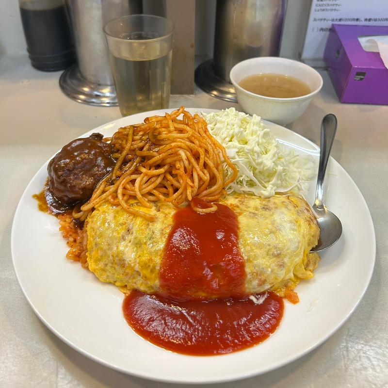 オムライス・ミニハンバーグトッピング(むさしや )