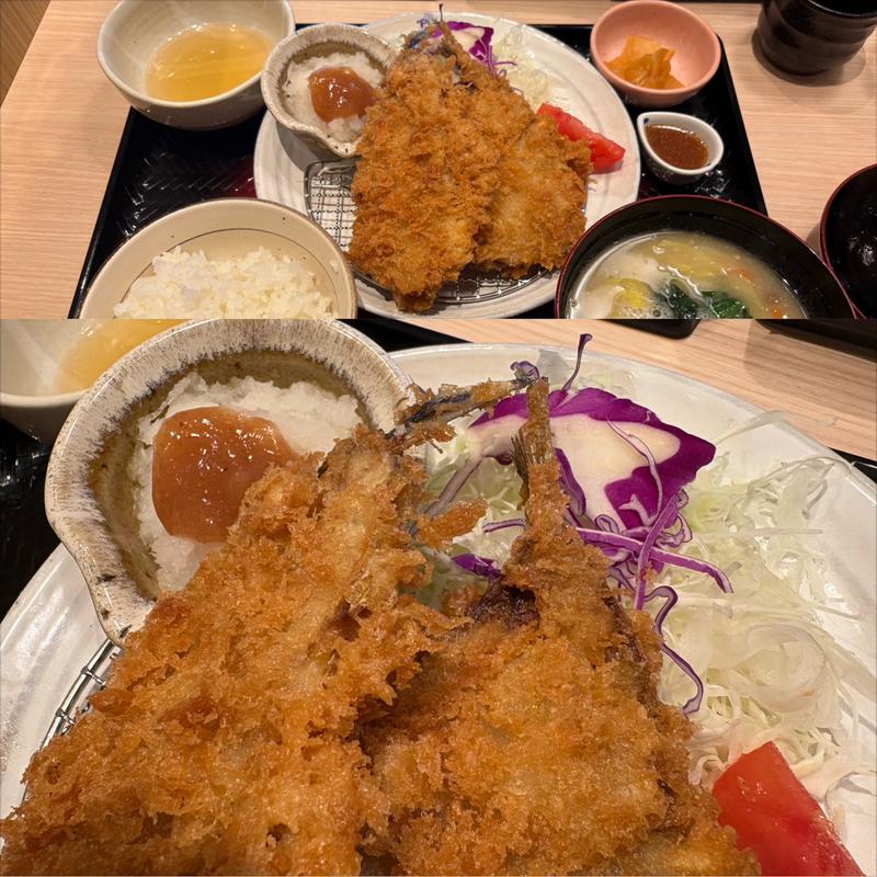いわしフライ定食 (麦みそ汁)(大戸屋ごはん処 横浜緑園都市店)