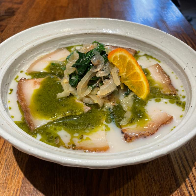 あさりとのらぼう菜の塩らーめん(セキレイ〜NIBOSHI no D5〜)