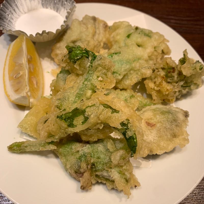 ふきのとうと菜花の天ぷら(清龍 池袋西口店)