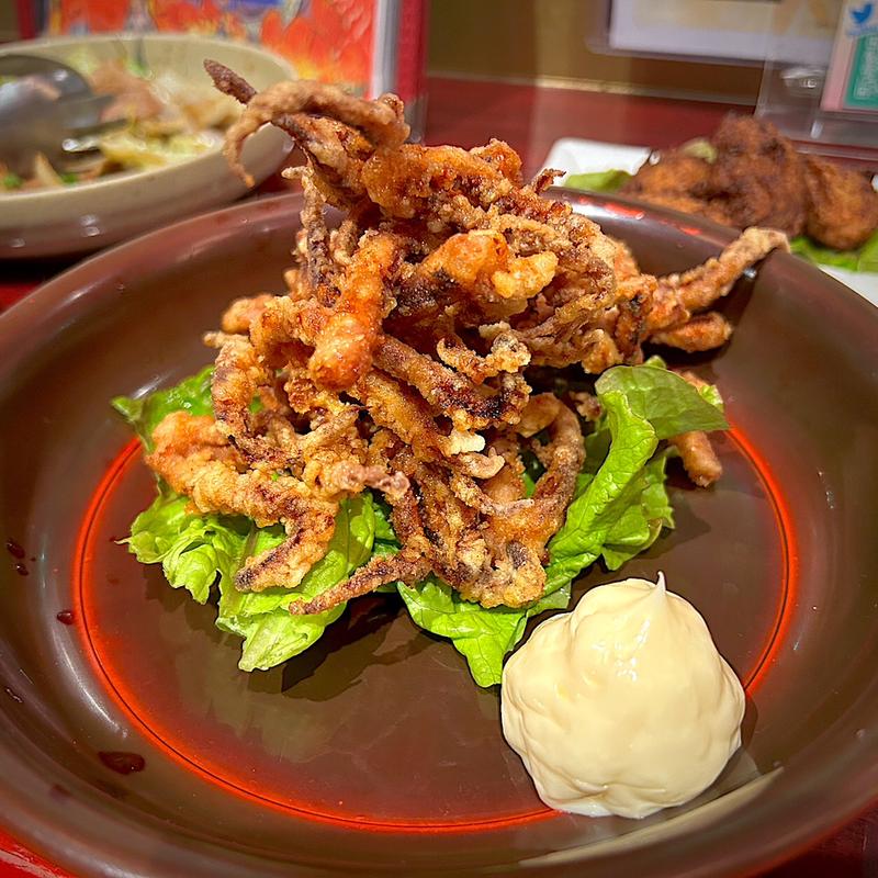 イカ揚げの豪快盛り(津軽三味線 ねぶた魂)