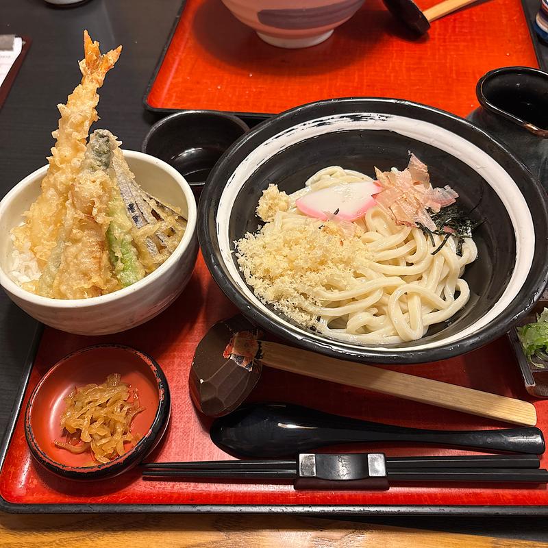 季節天丼定食(実演手打うどん 杵屋 桶川東武マイン店)