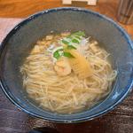 ホタテのあんかけ出汁蕎麦(麺々 結び)