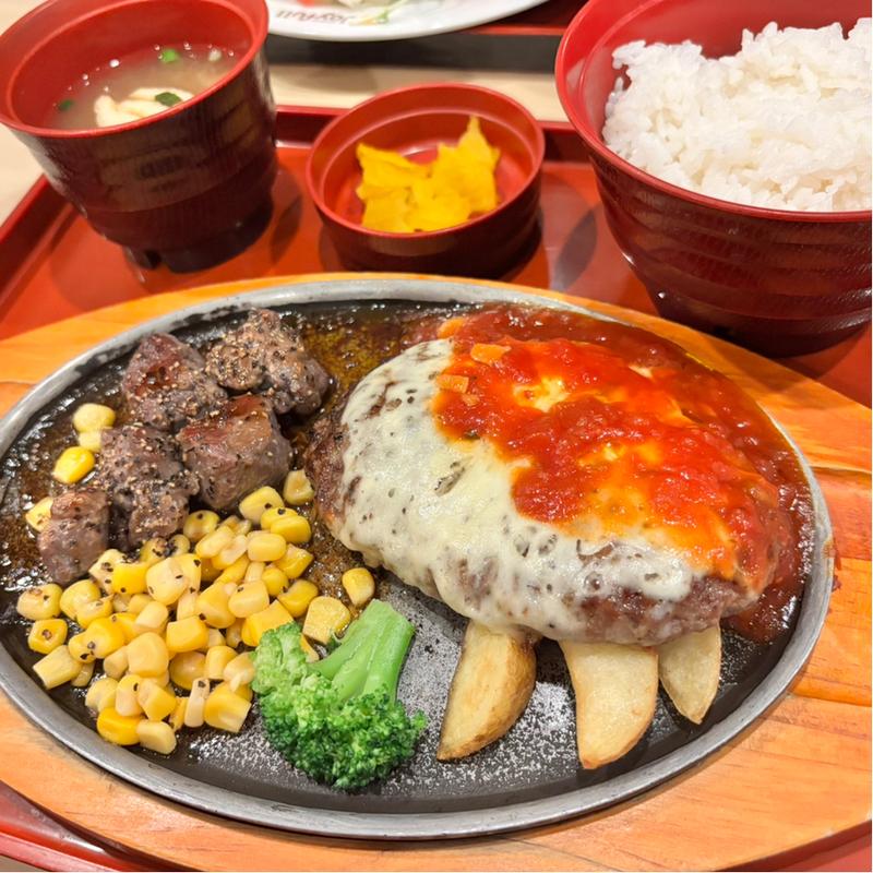 チーズハンバーグ&プライムサイコロステーキ(ジョイフル桶川店)