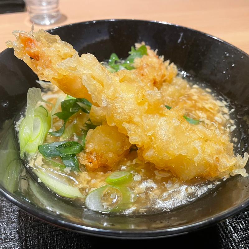 海老天あんかけうどん(だし処つる松)