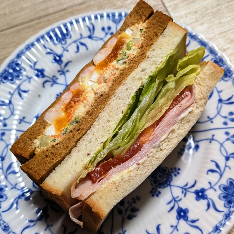 海老ブロッコリーとハム野菜のサンド(リトルマーメイド 武蔵小杉駅前店)