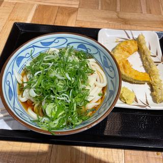 ぶっかけうどん大、かぼちゃ天、ごぼう天(丸亀製麺川崎ルフロン)