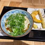 ぶっかけうどん大、かぼちゃ天、ごぼう天(丸亀製麺川崎ルフロン)