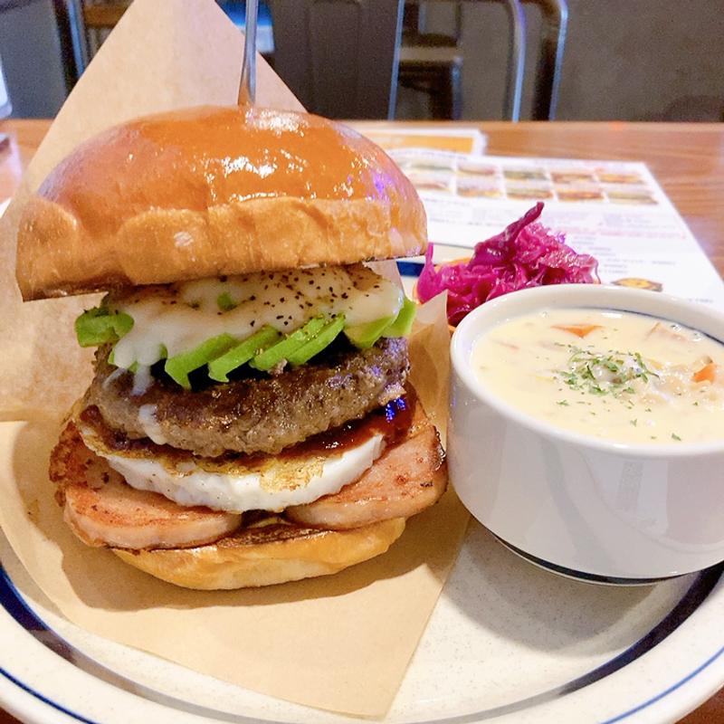 ハワイアンバーガー（スープセット）(ライドダイナー （RIDE DINER）)