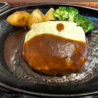ダブルチーズハンバーグランチ(ステーキハウス フォルクス 上野毛店)