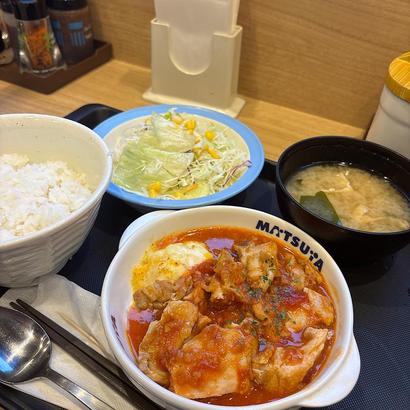 煮込みトマトチキン定食（並）(松屋 渋谷清水橋店 )