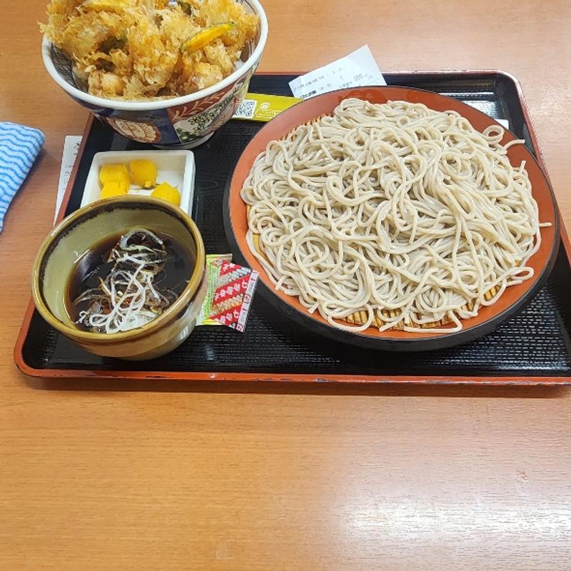 海鮮かき揚げ丼セット(もりそば)(味奈登庵 鎌倉大船モール店)