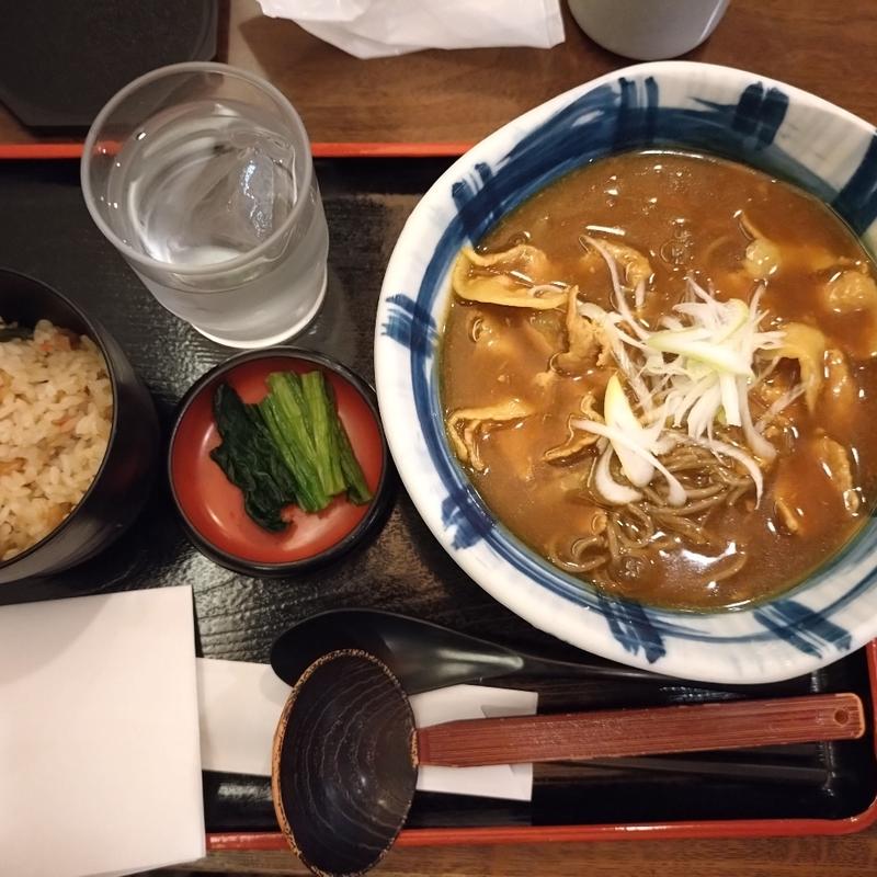 カレー南蛮そば　山菜かやく御飯(そじ坊 イトーヨーカドー大井町店 （そじぼう）)