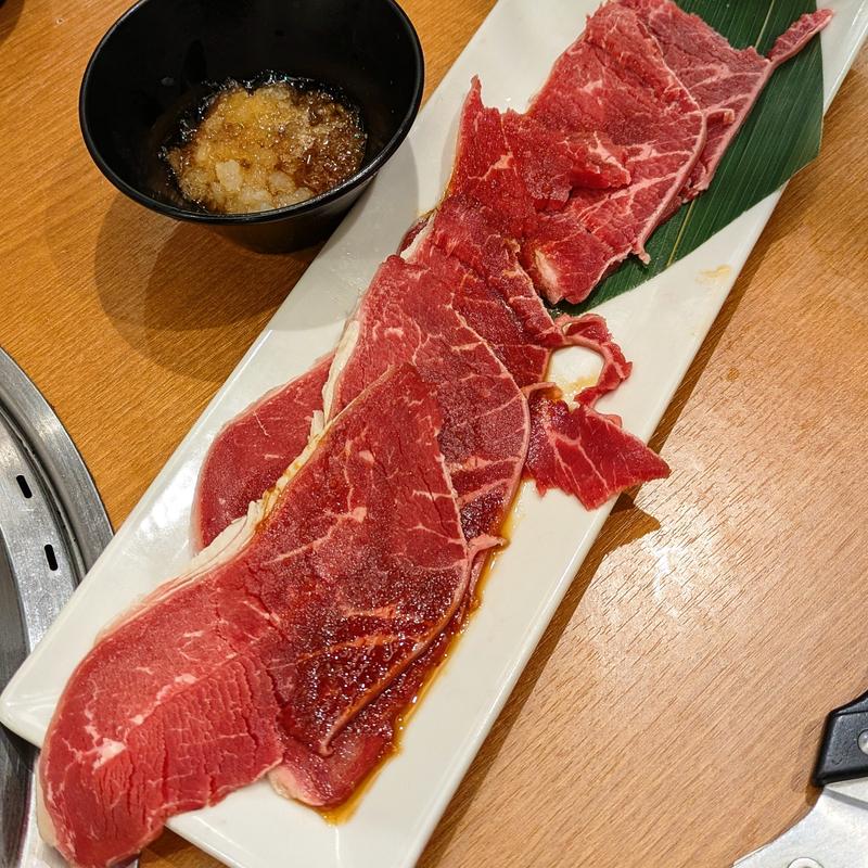 深紅のミスジ焼きしゃぶ(幸せの焼肉食べ放題 かみむら牧場 京急蒲田第一京浜側道店)