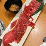 深紅のミスジ焼きしゃぶ(幸せの焼肉食べ放題 かみむら牧場 京急蒲田第一京浜側道店)