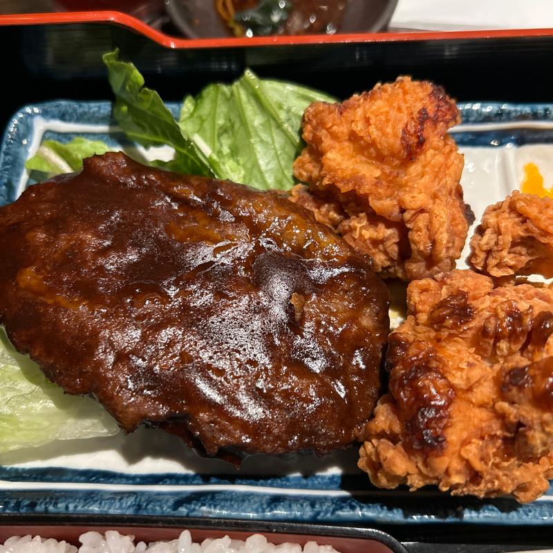 白老牛ハンバーグ御膳(炭火居酒屋 炎 札幌駅北口店)