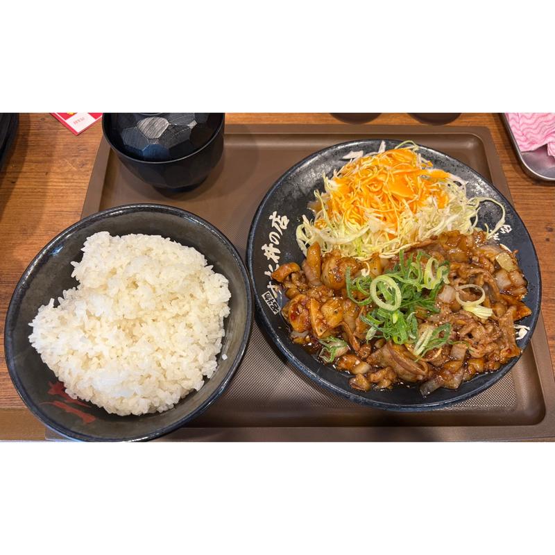 牛カルビホルモン定食(伝説のすた丼屋 川崎店)