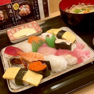 にぎり盛り一半 そば付き(銀しゃり)